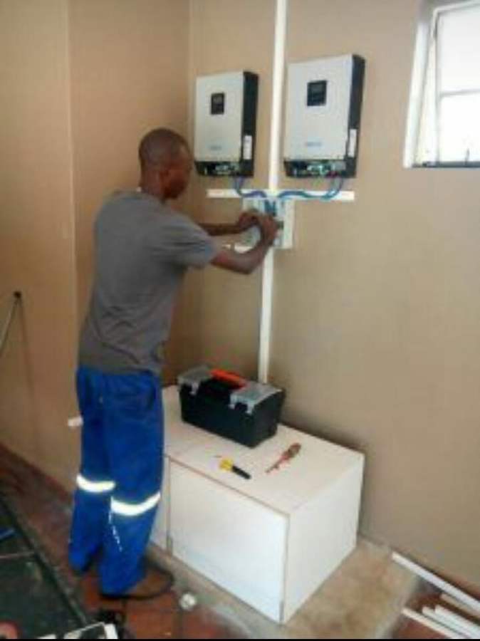 Inverter system installed indoors for the Musina, Limpopo residential solar project